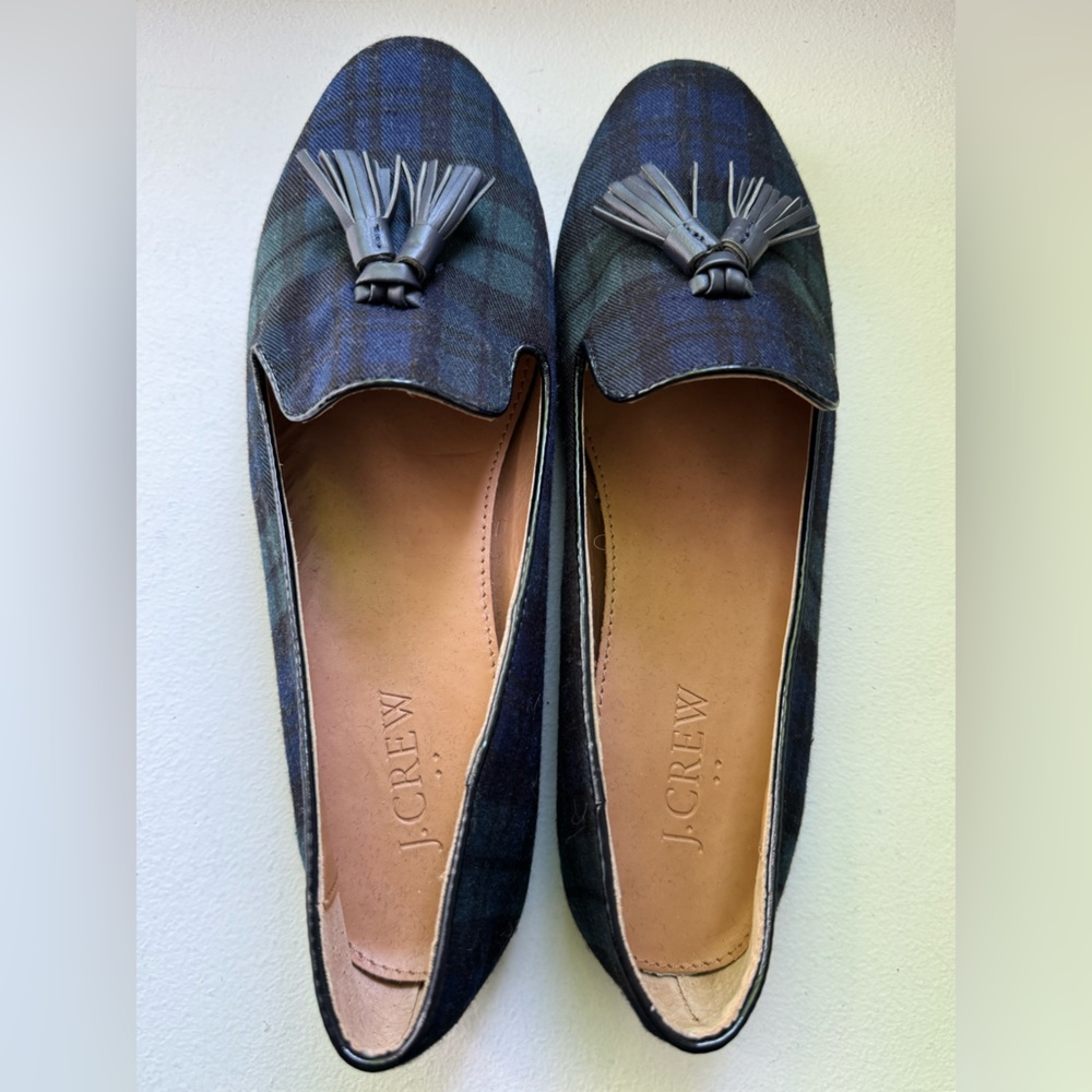 New J.Crew Factory Tartan Loafers